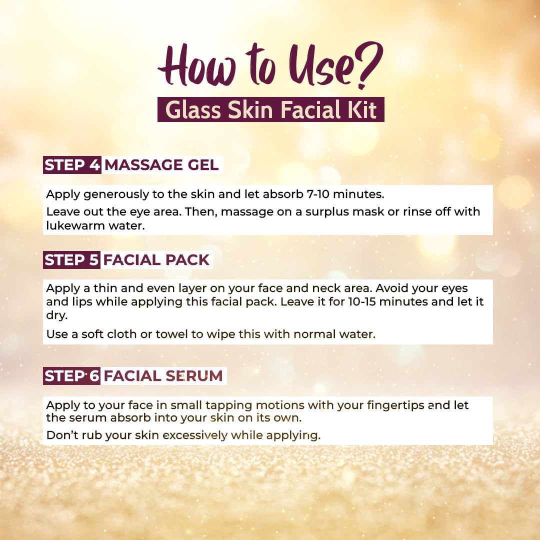(Pack of 2) 6 Step Ayurvedic Glass Skin Facial Kit | For Men & Women