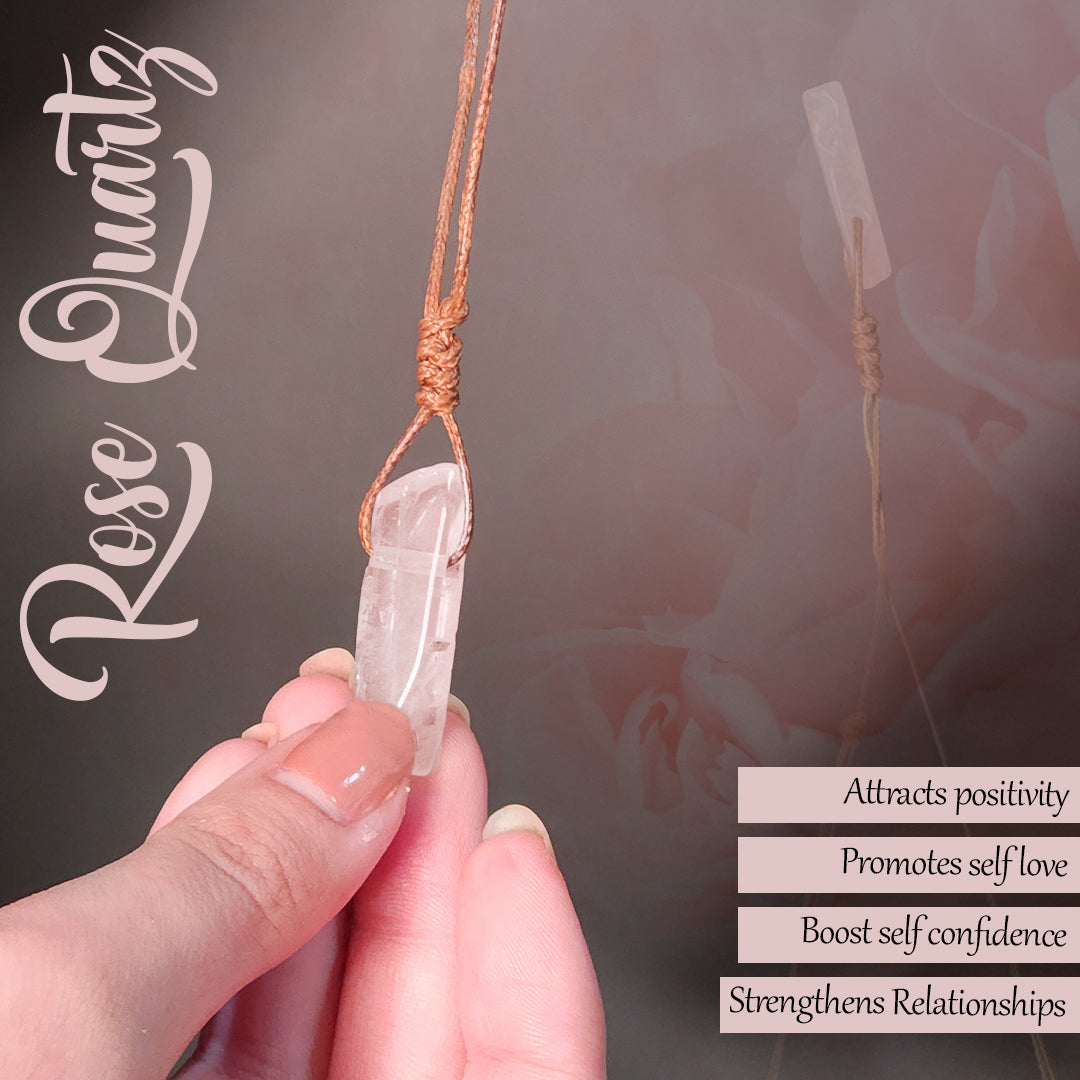 Rose Quartz Pencil Pendant