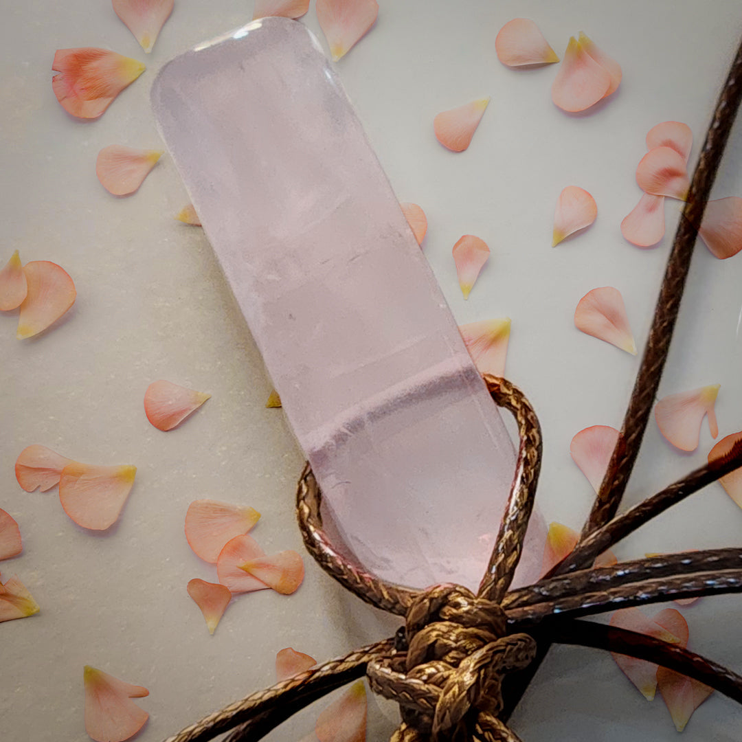 Rose Quartz Pencil Pendant