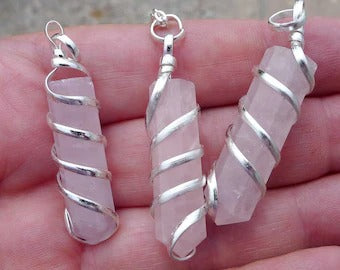 Rose Quartz Crystal (Pendant without chain)
