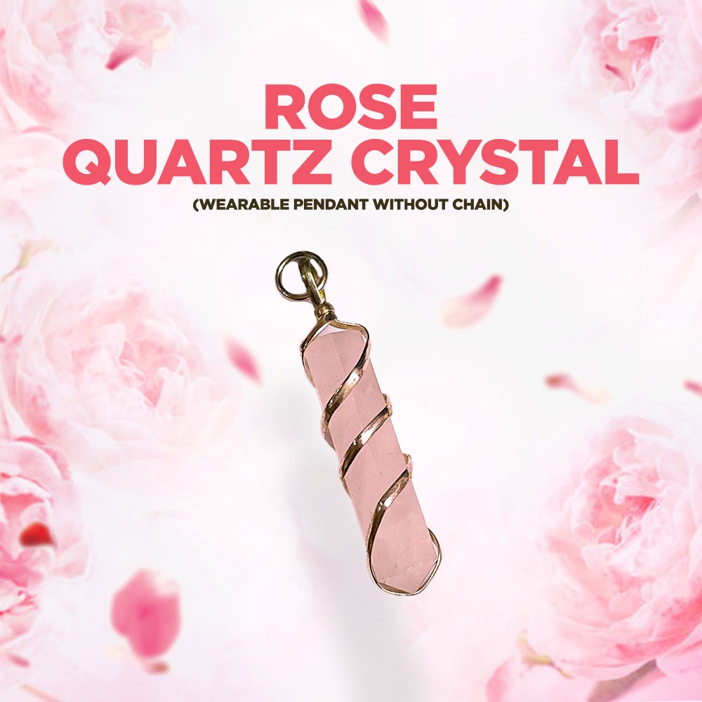 Rose Quartz Crystal (Pendant without chain)