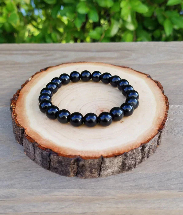 black obsidian nazar cleansing crystal bracelet