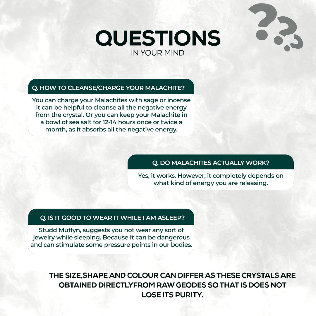 Green Malachite Pendant (Without Chain)