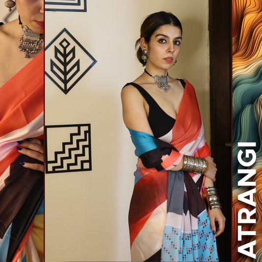 ❈ Atrangi - Satin Georgette Saree❈